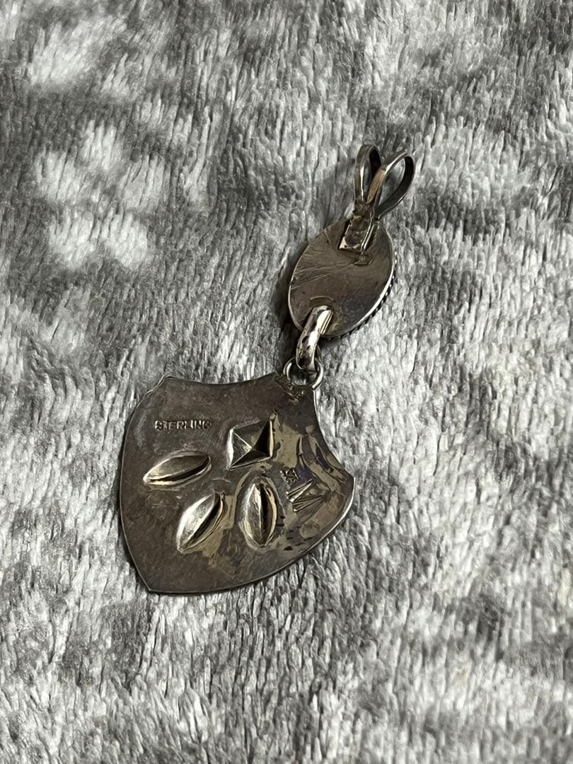 Mk　インディアンジュエリー　ペンダント　トップ　スタンプワーク