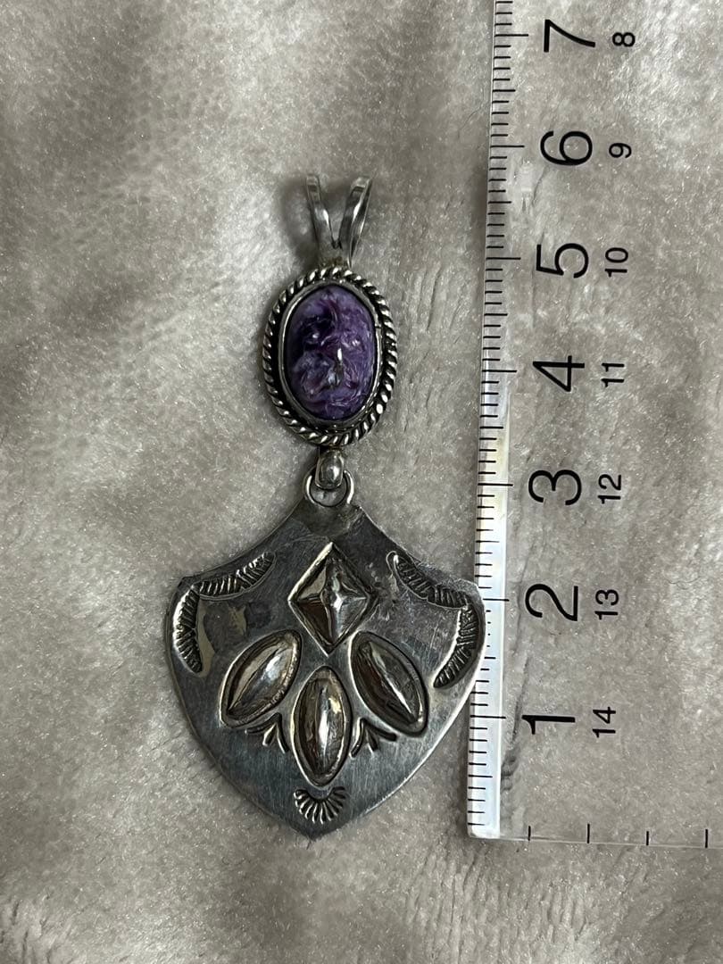 Mk　インディアンジュエリー　ペンダント　トップ　スタンプワーク