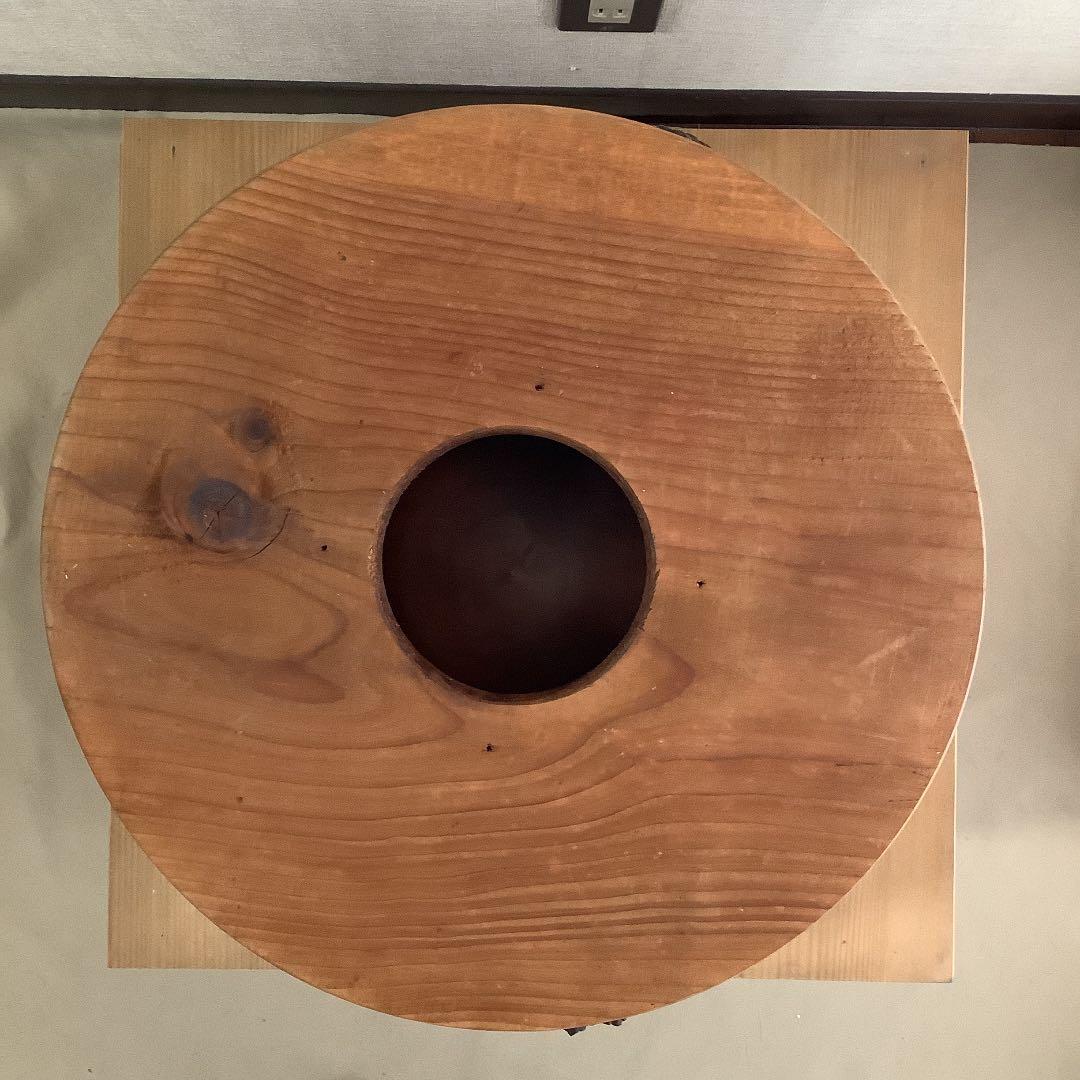 大型宣徳火鉢　台座付