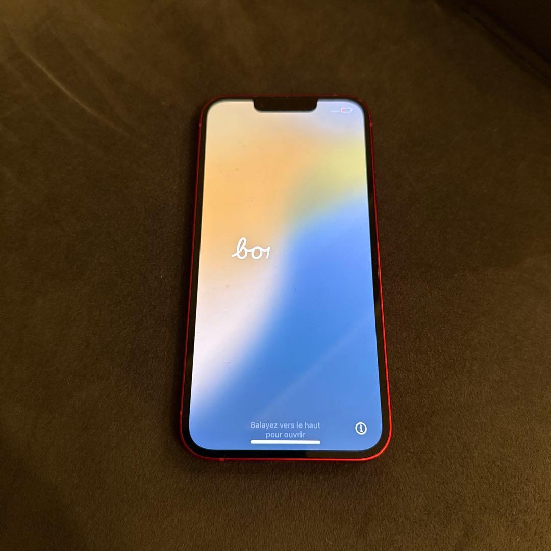 iPhone 13 RED 128GB SIMフリー 本体、純正ケーブル