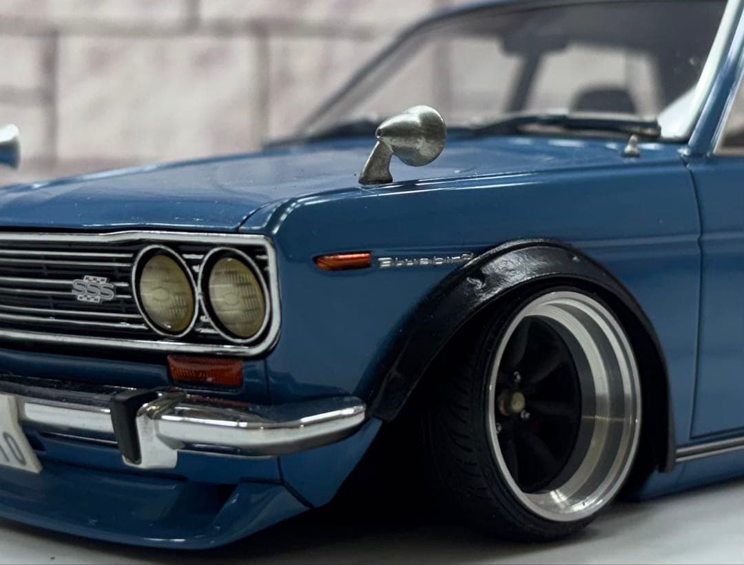 1/18ミニカー IG 510ブル　ワタナベ深リムオーバーフェンダーカスタム