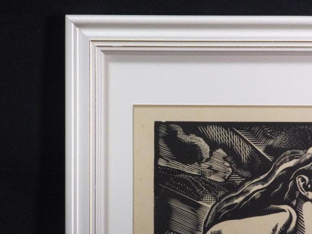 クレマン・セルヴォー　直筆サイン『裸婦』木版画 1934年 0407T