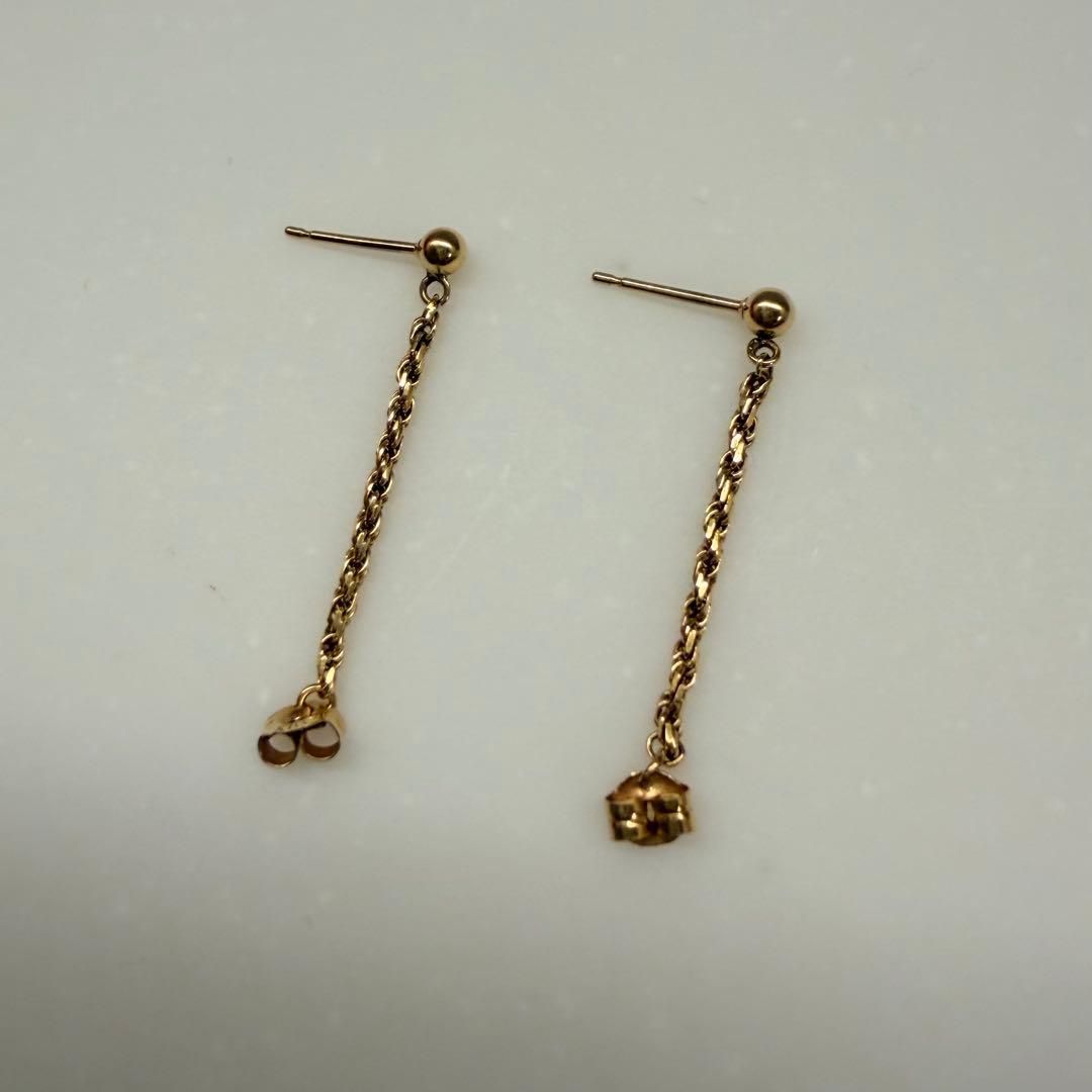 AHKAH フレンチロープ ピアス　k18