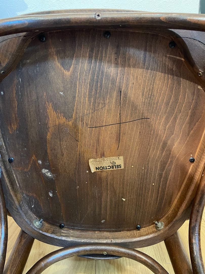 木製ヴィンテージチェア　ストライプ