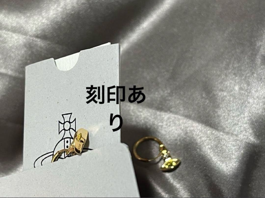 ヴィヴィアンウエストウッド 新品廃盤品ニナスパークル925製フープピアス