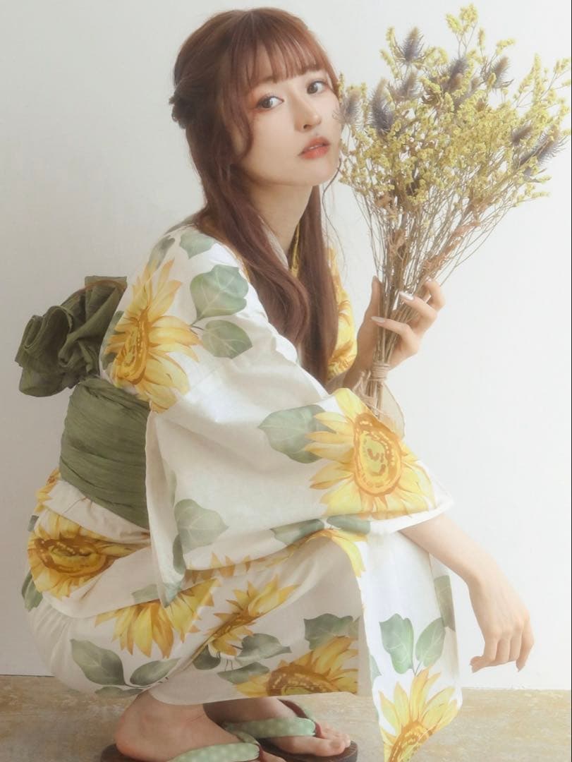 KYOETSU 変わり織生成り二部式浴衣4点セット