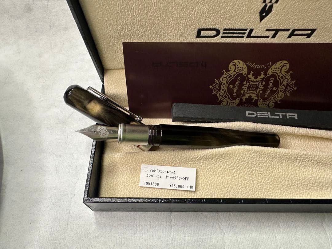新品未使用 オロビアンコ デルタ コラボ万年筆 コンパーニョ BK ブラック