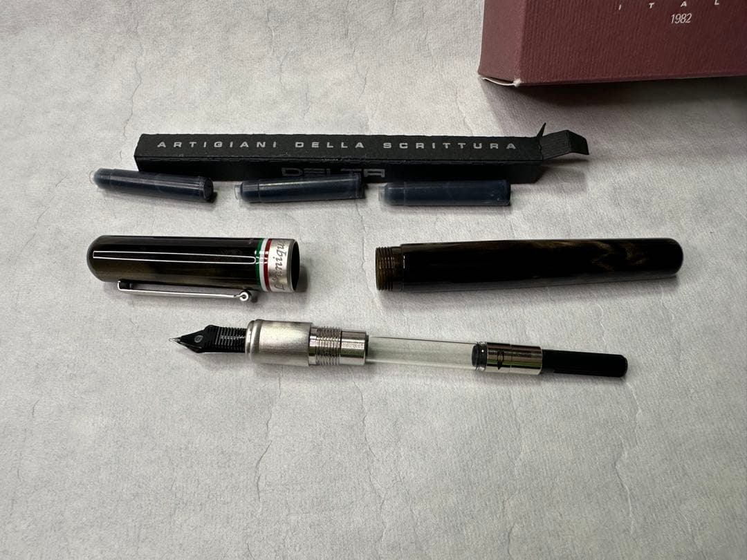 新品未使用 オロビアンコ デルタ コラボ万年筆 コンパーニョ BK ブラック