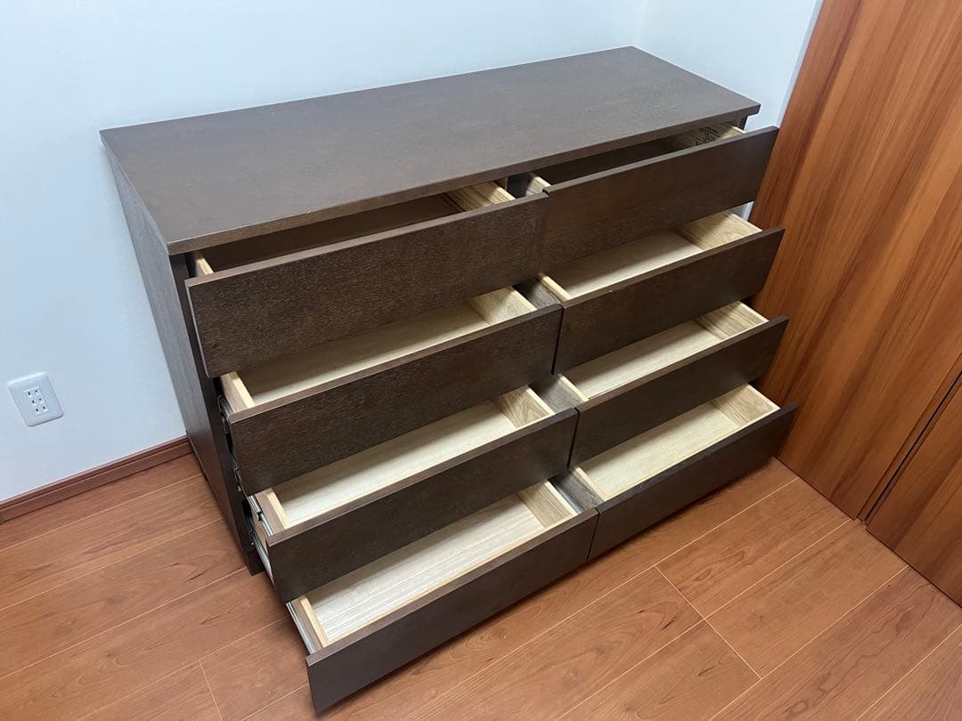 【配送料込】無印良品　ダークブラウン 4段　チェスト