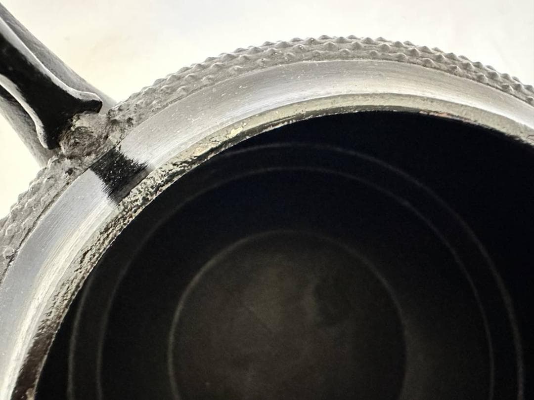 南部鉄瓶 煎茶道具 斎峰 南部丈秀堂 万代屋型 アラレ 齋峰 南部鉄器 未使用