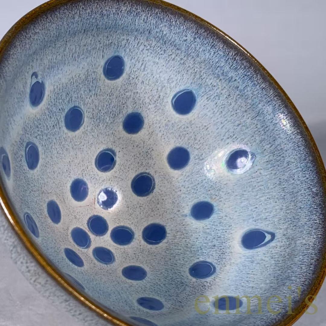 中国古美術・宋建窯風・窯変珍珠斑天目茶碗・抹茶碗・茶道具・茶器・油滴天目・古玩