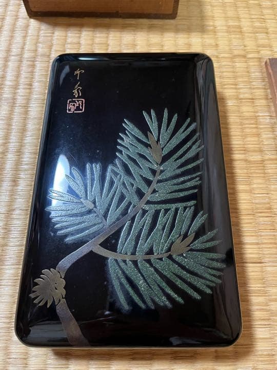 堂本印象　青松蒔絵　硯箱