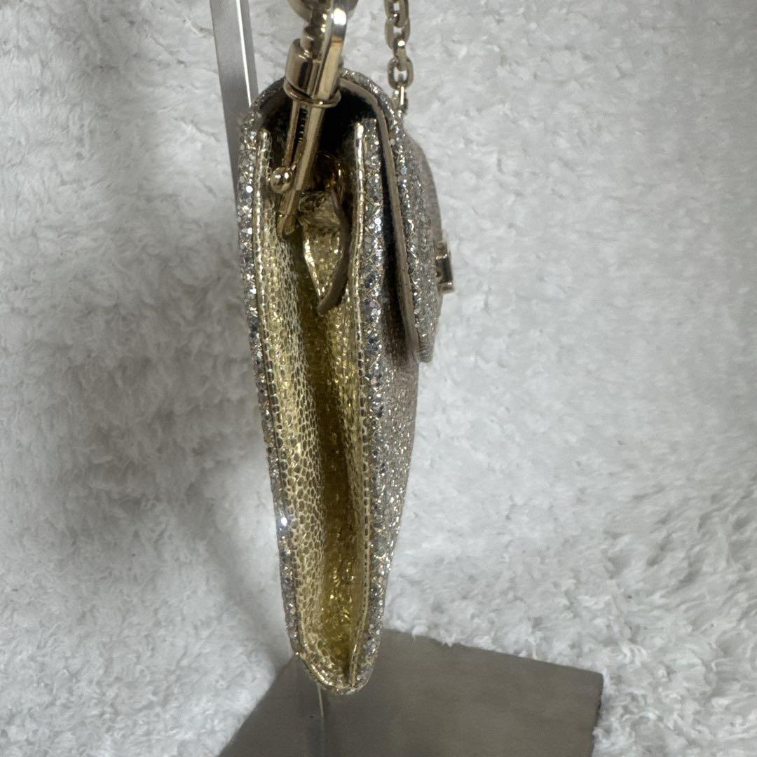 JIMMY CHOO シルバー ゴールド　パーティーバッグ　2way ラメ