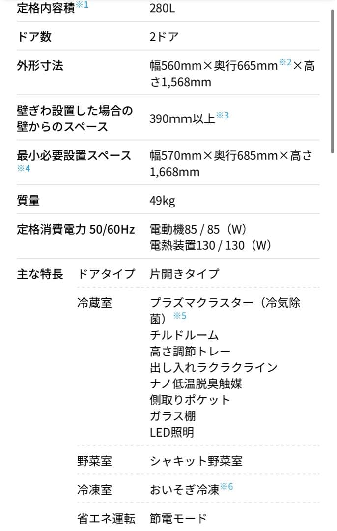 SHARP 冷蔵庫 1〜2人用 280L SJ PD28Fドア右開き ブラウン