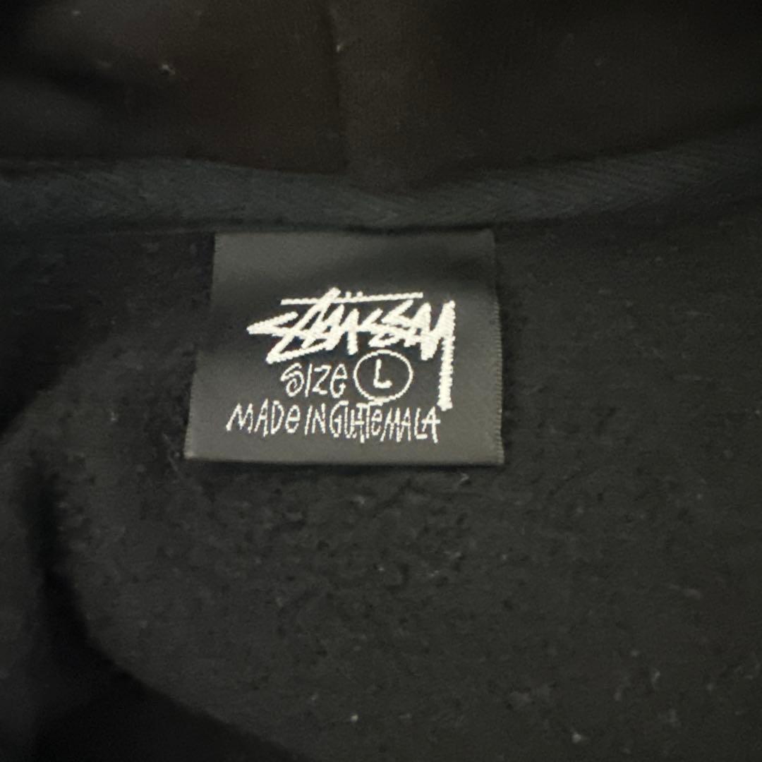 Stussy ブラック ジップアップパーカー L