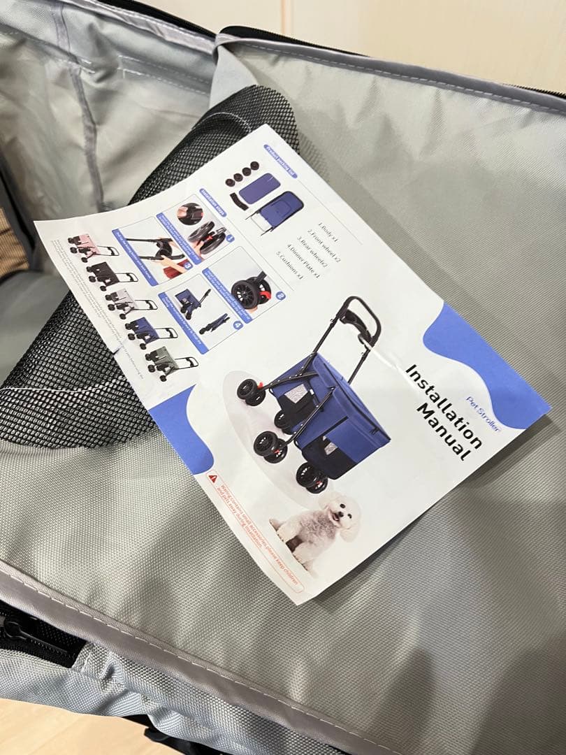 動作確認のみ・未使用品 犬用ペットカート 折りたたみ式