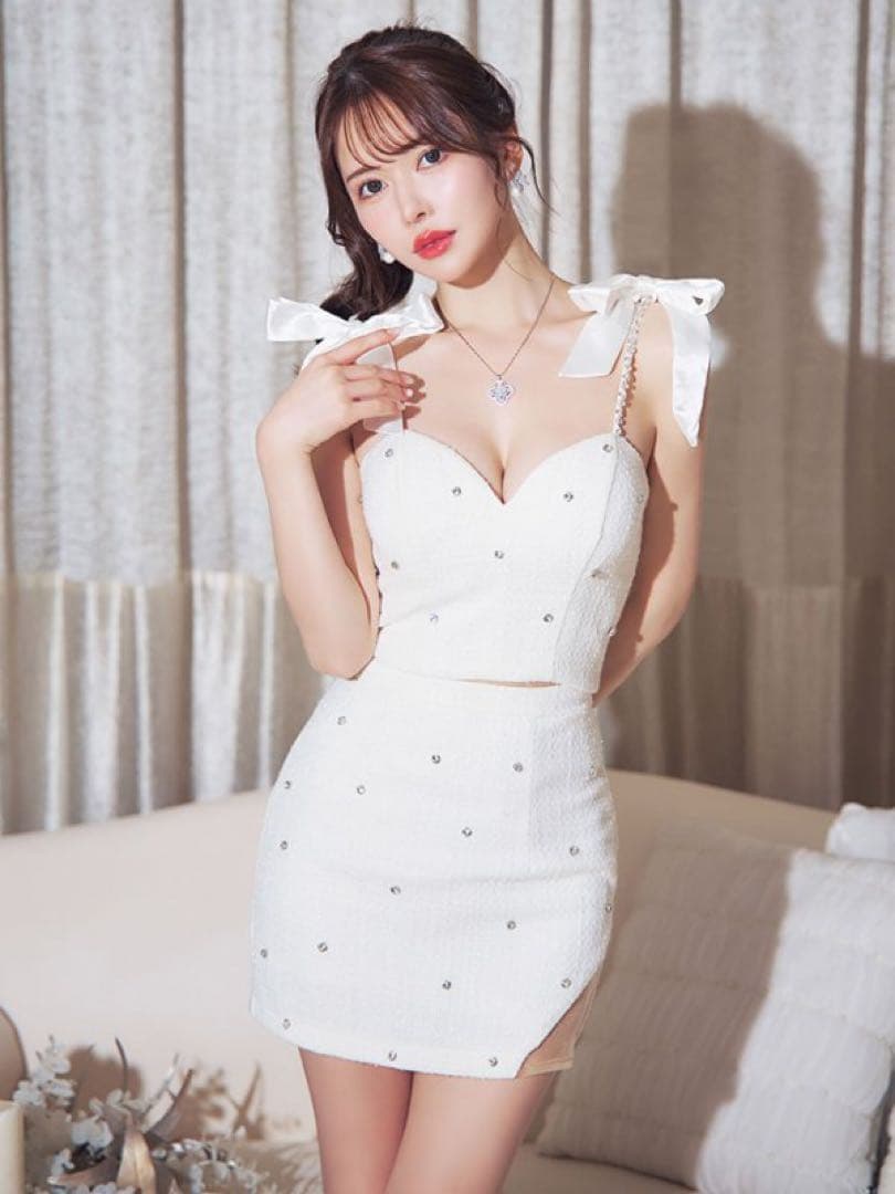 JEWELS ジュエルズ キャバクラ ドレス セットアップ ビジュー リボン