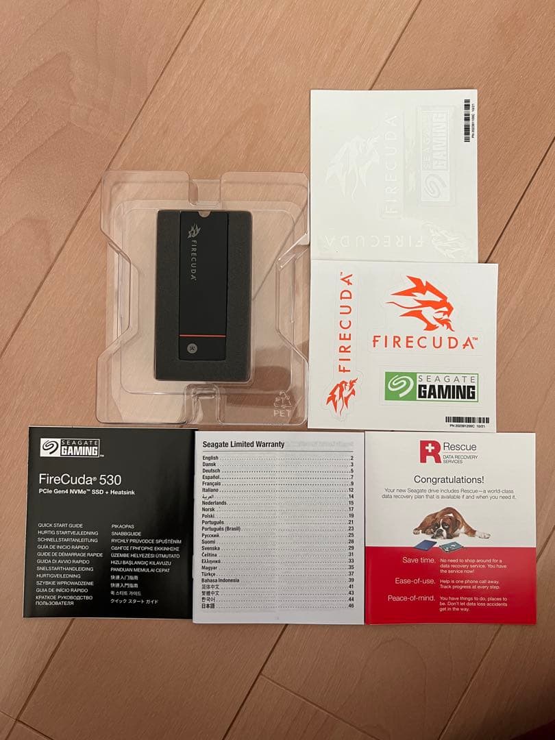 Seagate FireCuda 530 1TB SSD ヒートシンク付き