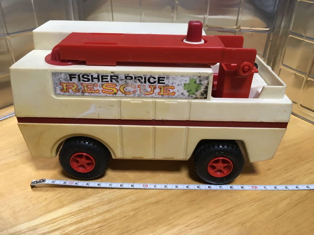 【希少品】Fisher-Price RESCUE 消防車 1974年製おもちゃ