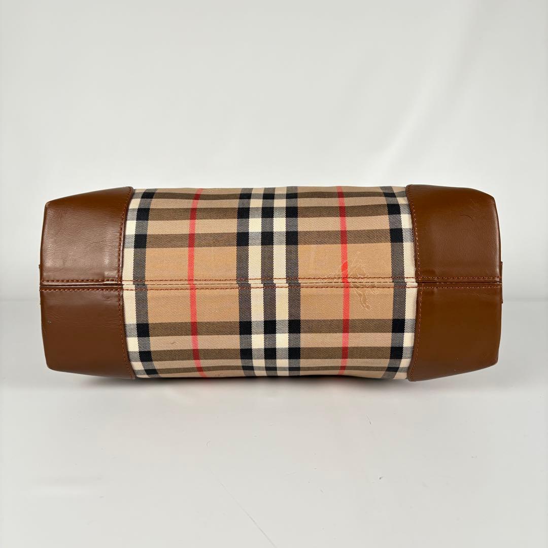 良品　希少　月桂樹　バーバリー　ハンドバッグ　ノバチェック