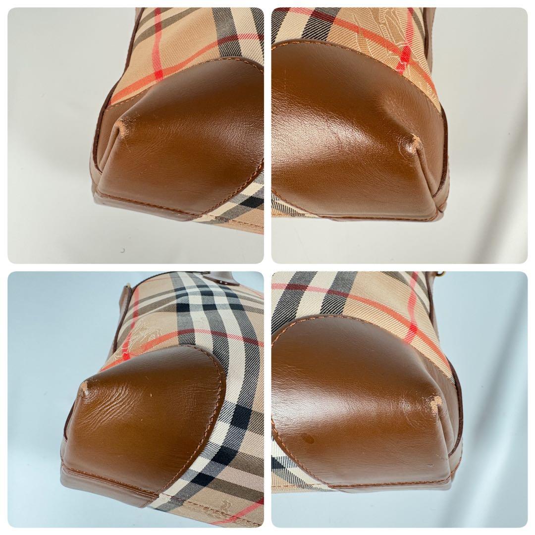 良品　希少　月桂樹　バーバリー　ハンドバッグ　ノバチェック