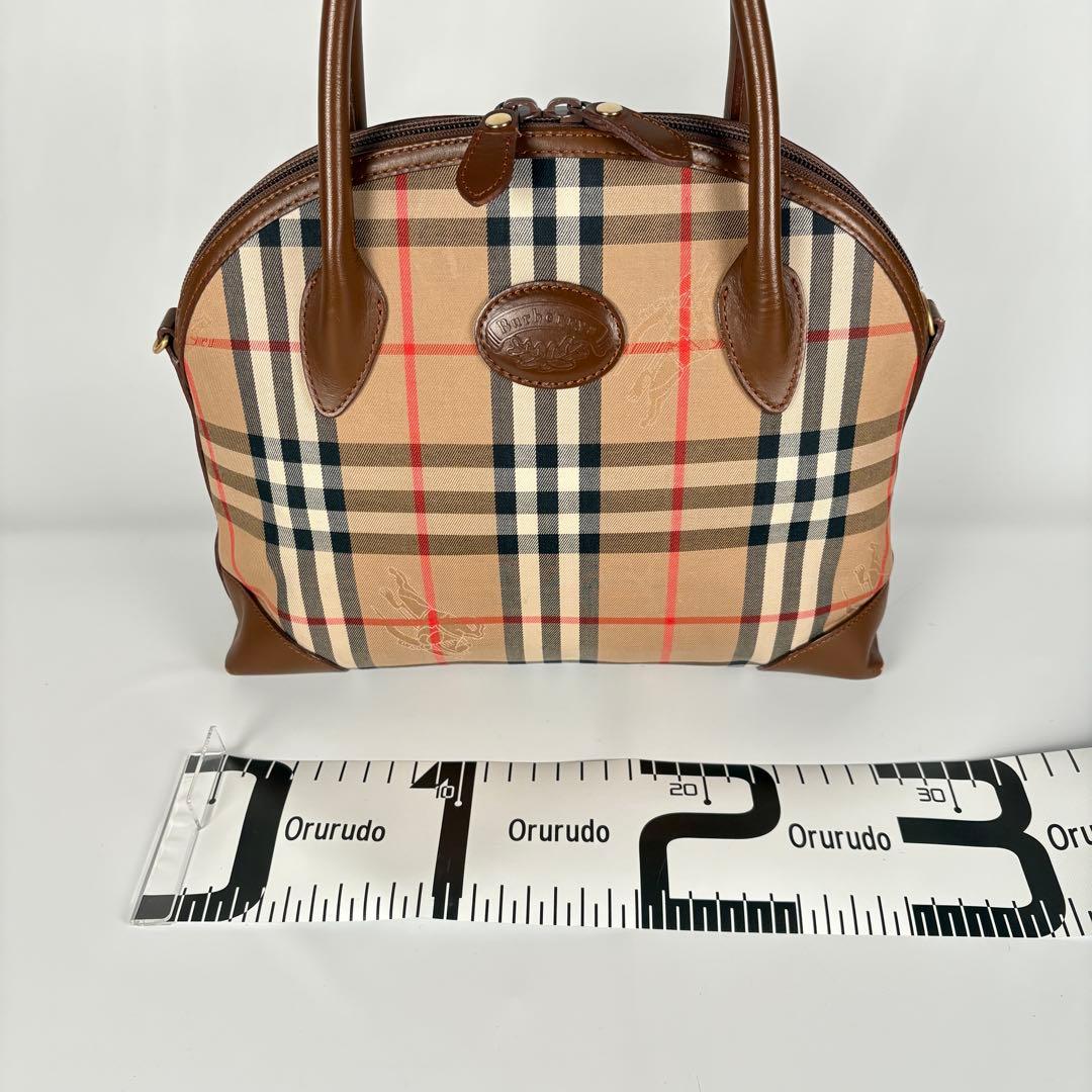 良品　希少　月桂樹　バーバリー　ハンドバッグ　ノバチェック