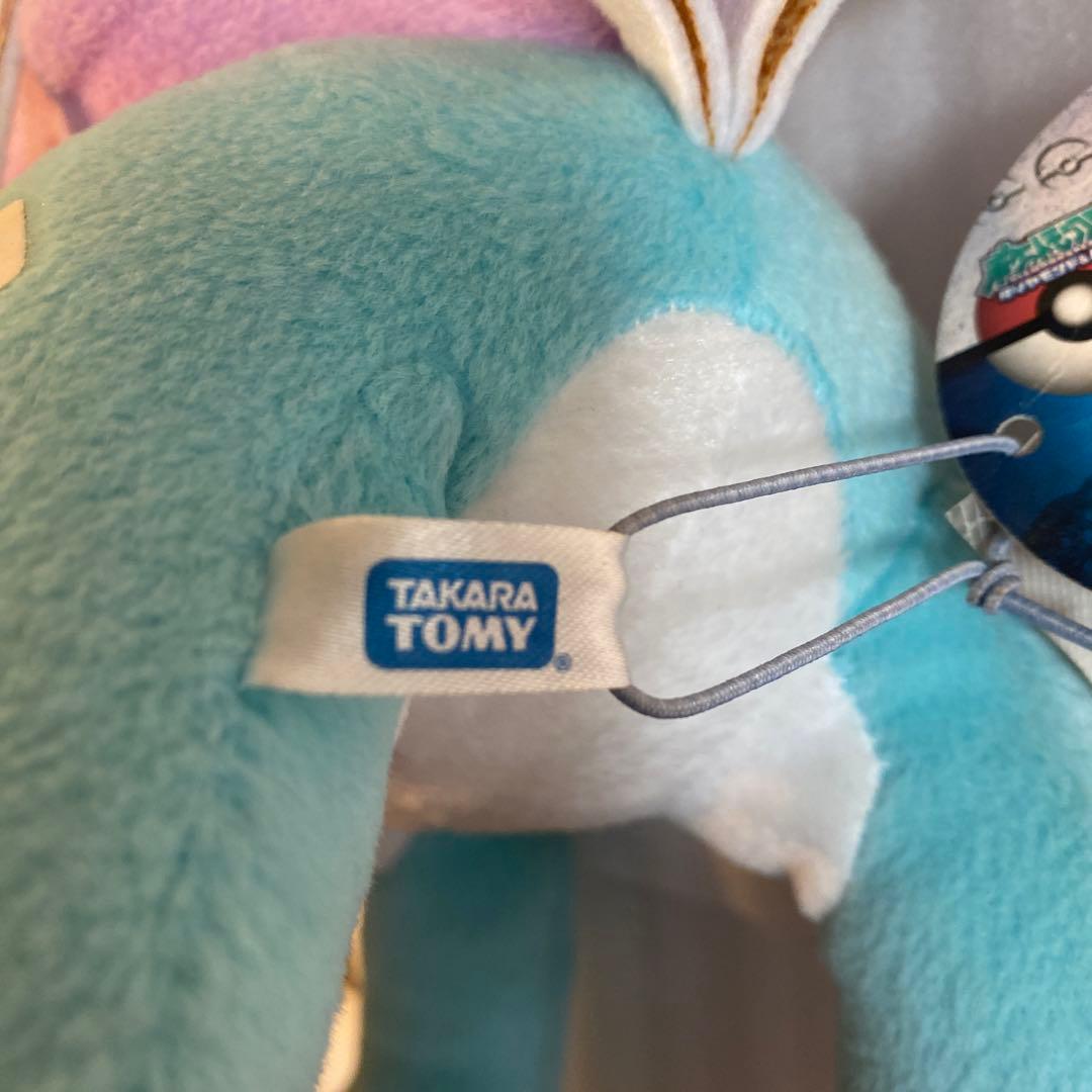 タグ付き　TAKARATOMY スイクン ぬいぐるみ