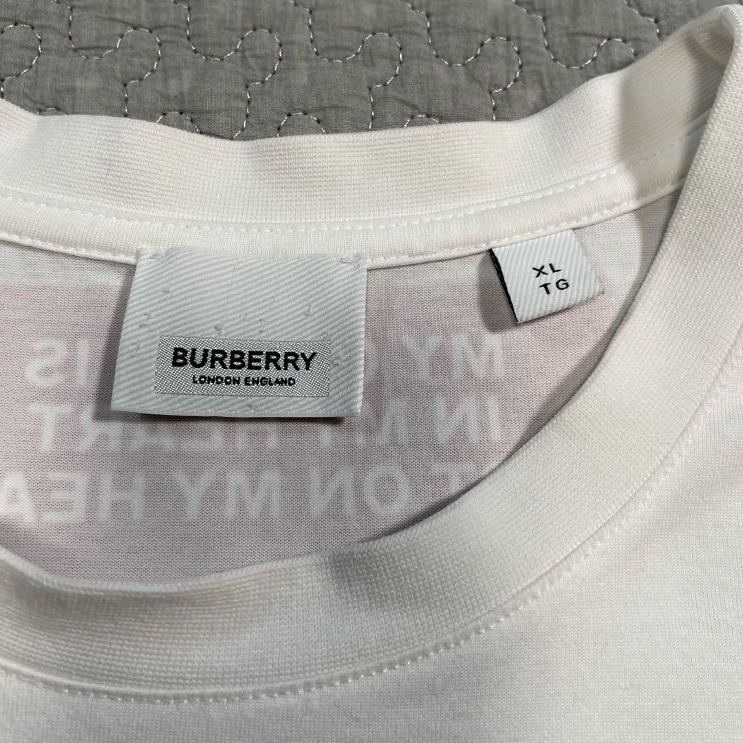 バーバリー　半袖Tシャツ　ホワイト　XL