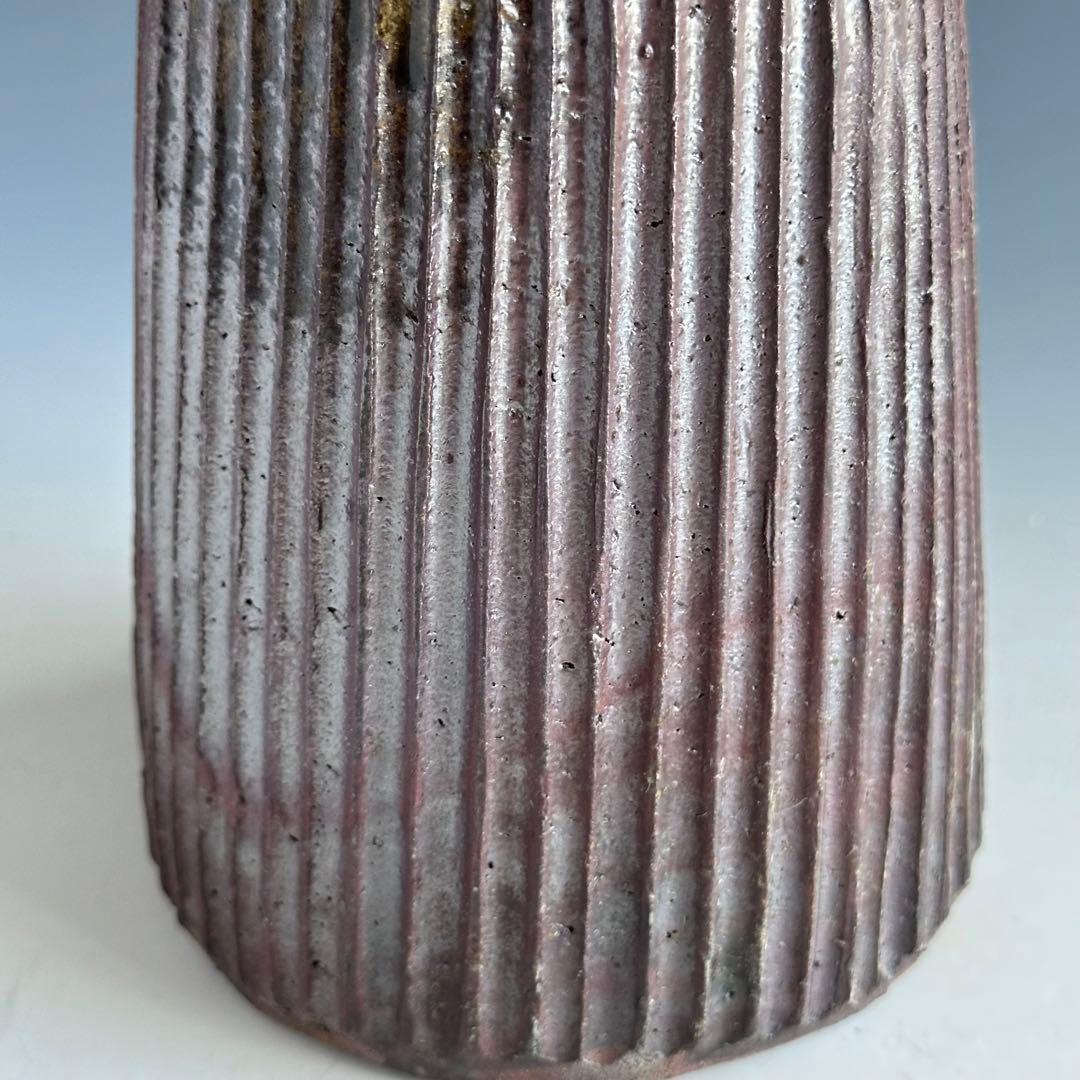 茶道具　丹波焼　傘徳利　花入　森本丹山　立杭焼　共箱　焼締め　侘び茶　花器