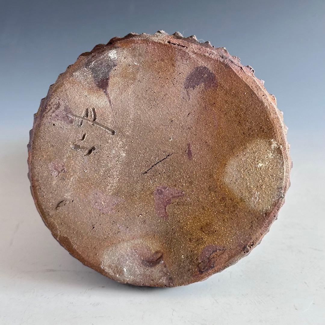 茶道具　丹波焼　傘徳利　花入　森本丹山　立杭焼　共箱　焼締め　侘び茶　花器