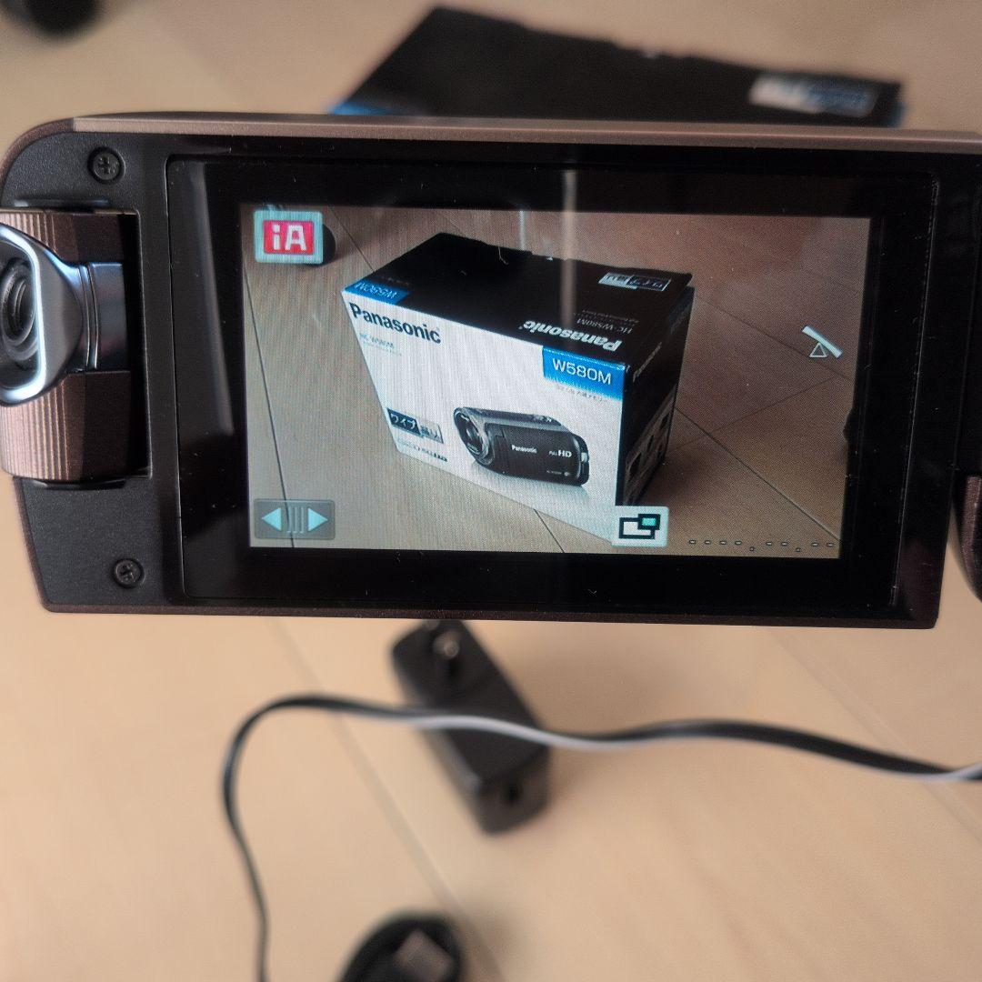 Panasonic HC-W580Mビデオカメラ ブラウン SDカードとケース付