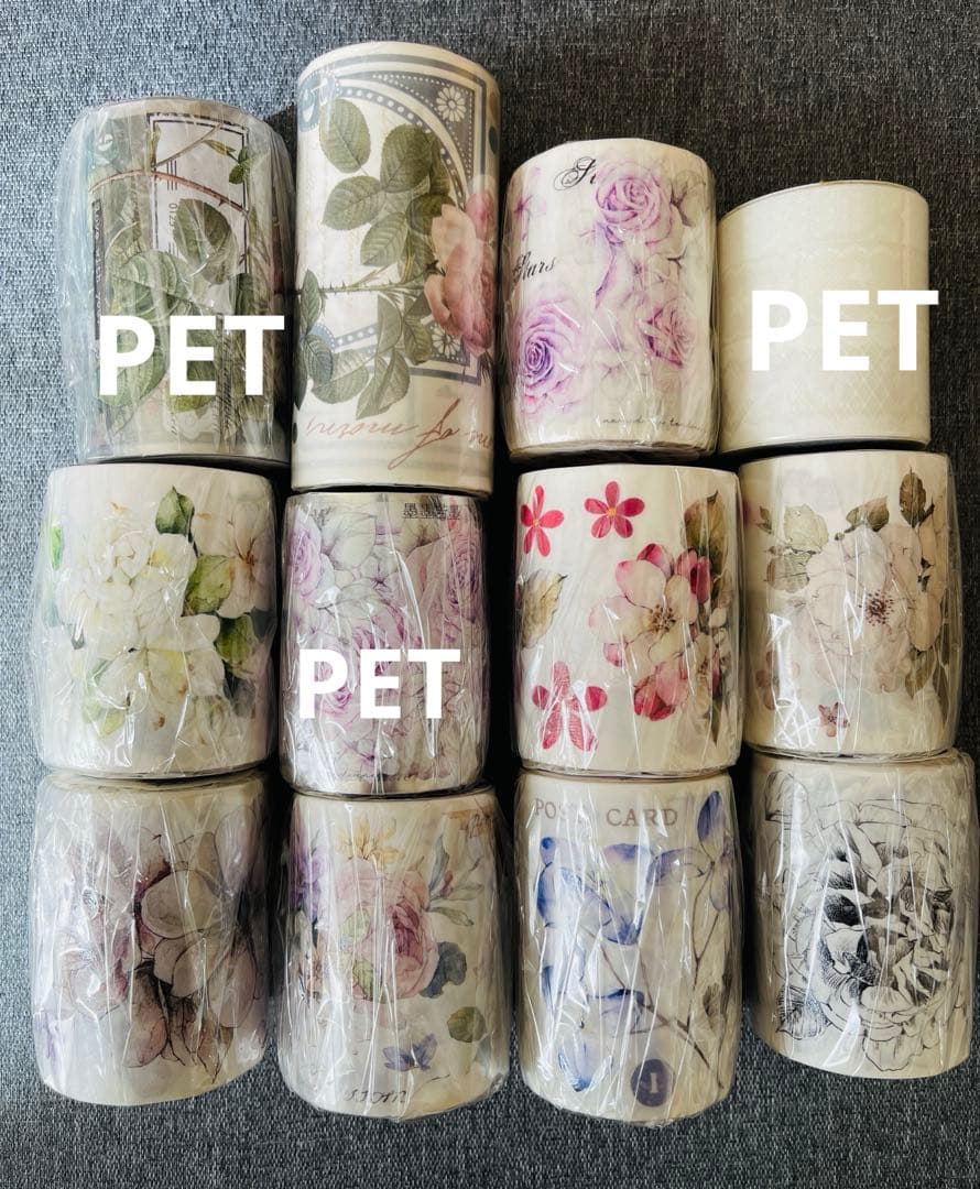 【新品未開封】海外マステ　12本　まとめ売り　花系　マスキングテープ