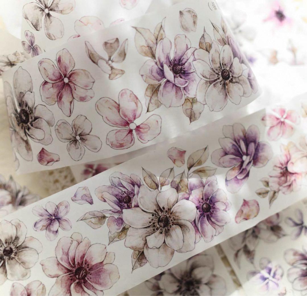 【新品未開封】海外マステ　12本　まとめ売り　花系　マスキングテープ