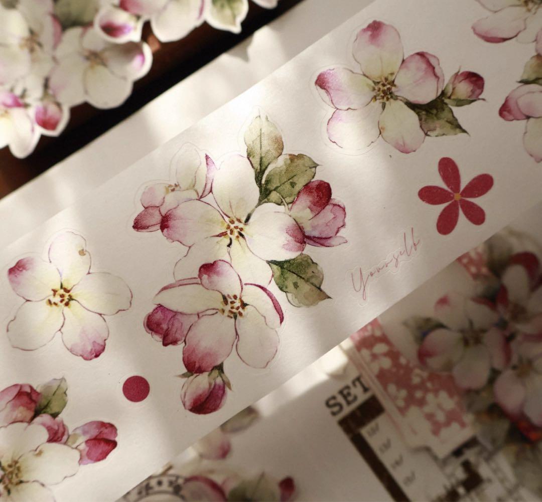 【新品未開封】海外マステ　12本　まとめ売り　花系　マスキングテープ