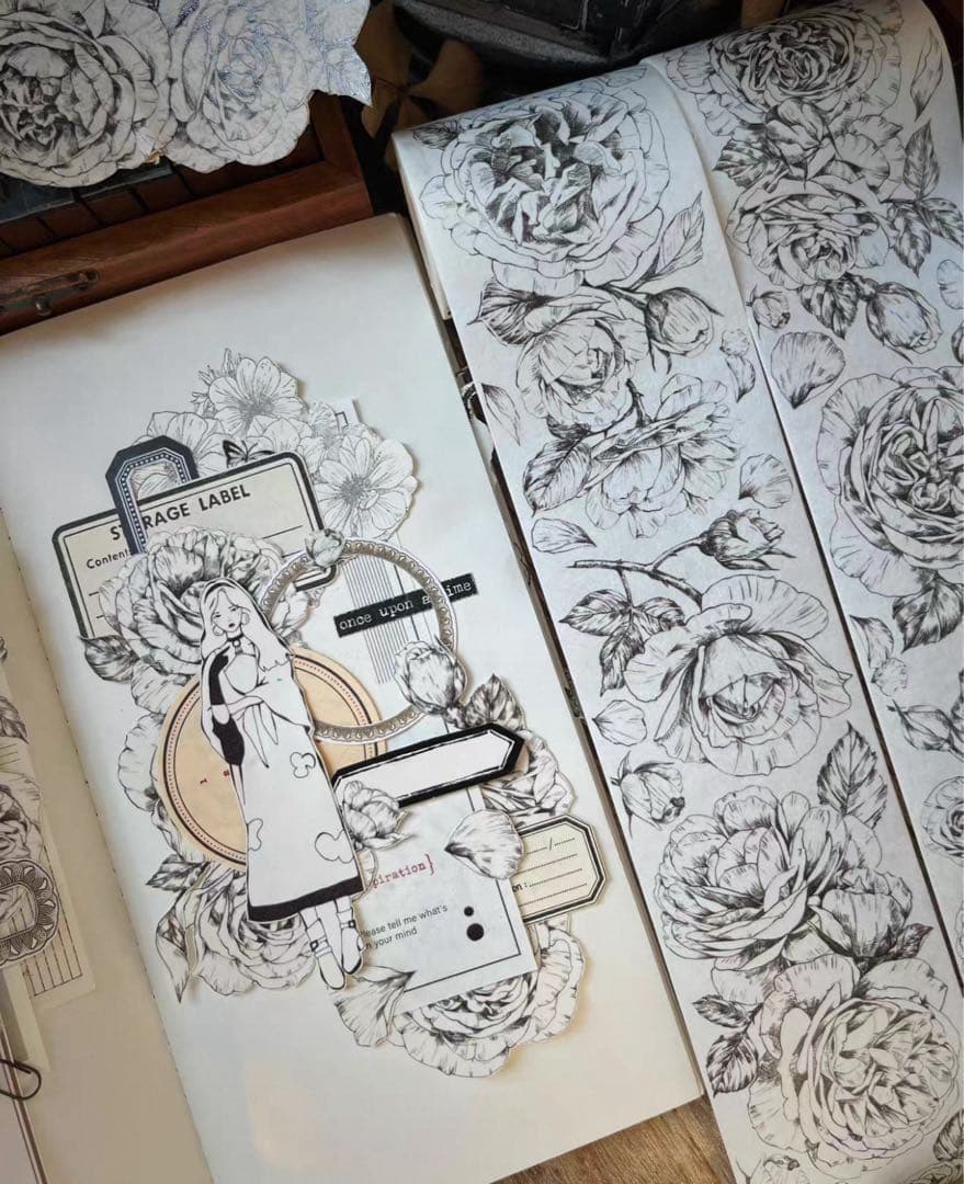 【新品未開封】海外マステ　12本　まとめ売り　花系　マスキングテープ