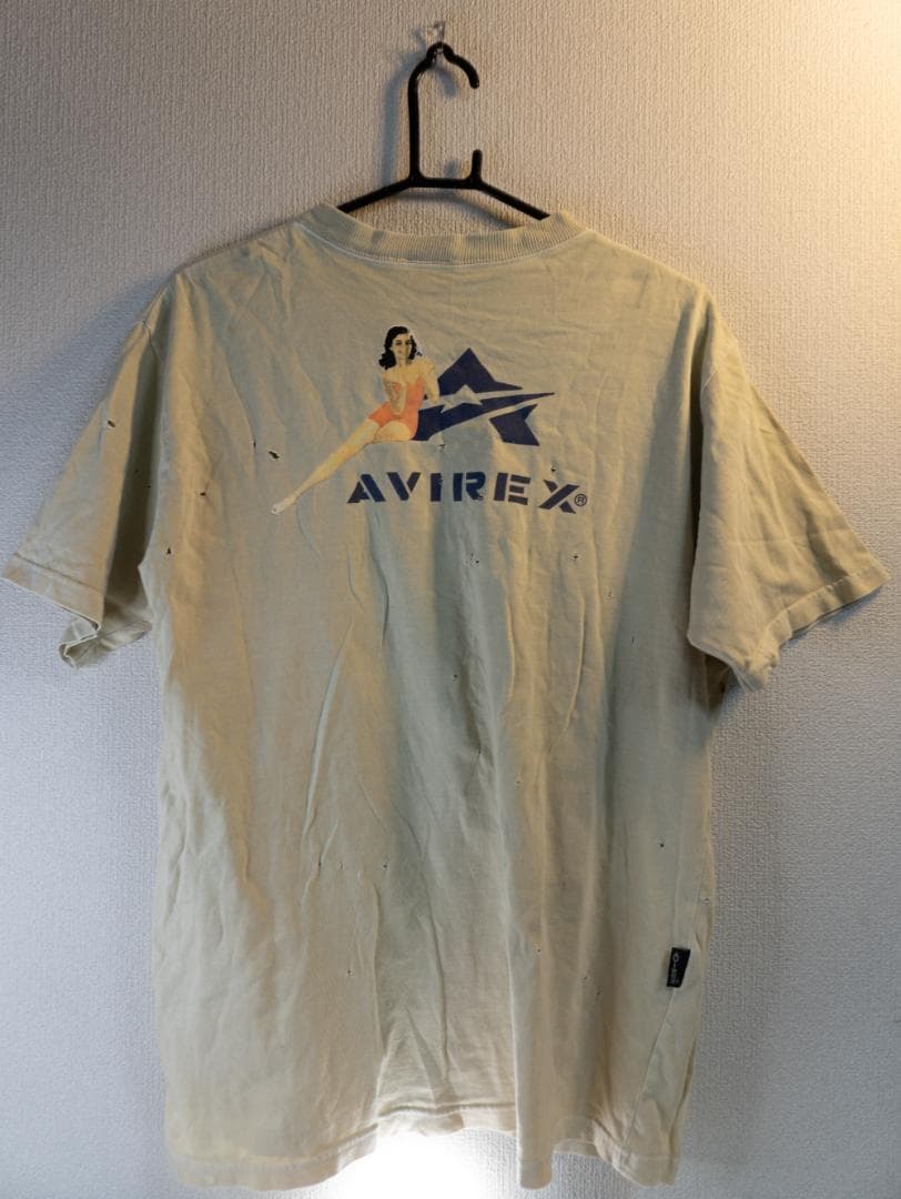 AVIREX Tシャツ　7.62mm弾跡