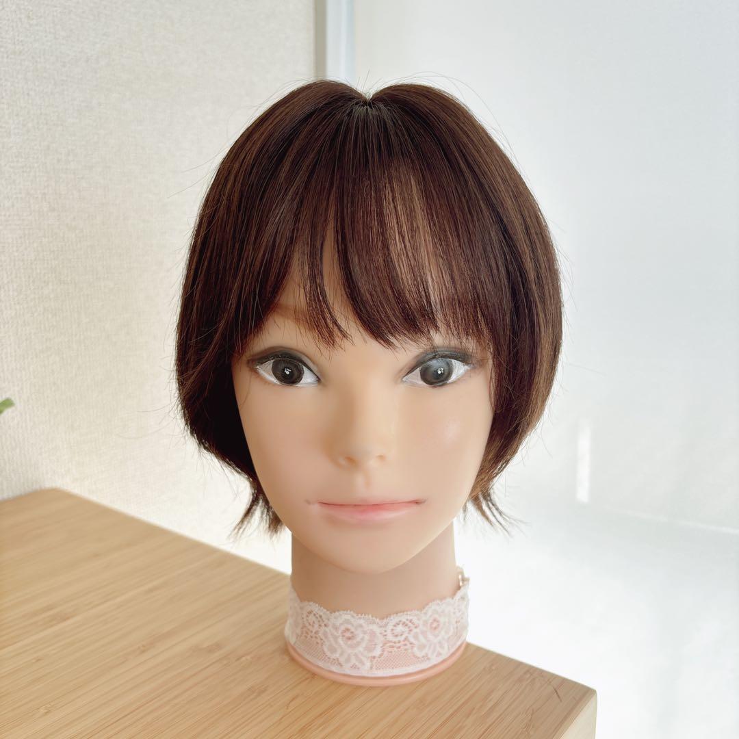 リピーター　　★サラサラ高級人毛100%★外ハネショート　ブラウン