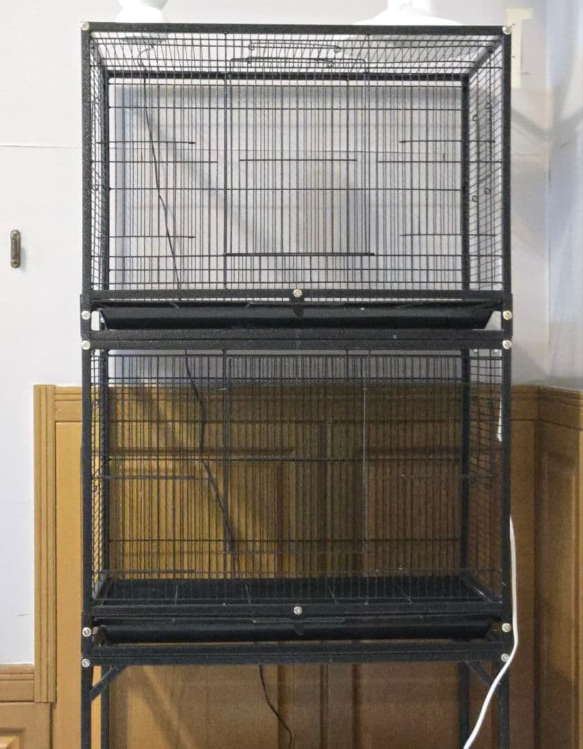 二段式 インコケージ 鳥かご 横網 繁殖ケージ