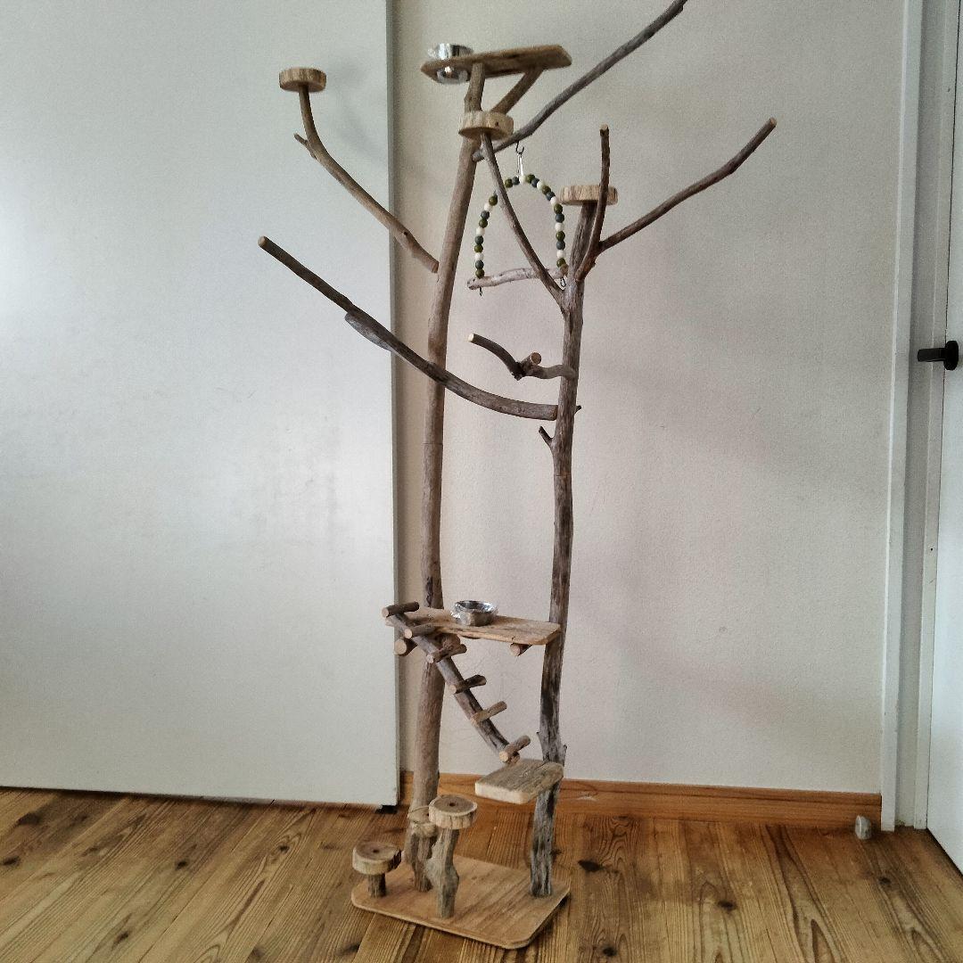 バードアスレチックジム大型 ㊶ 天然木 自然木 流木 インコ おもちゃ