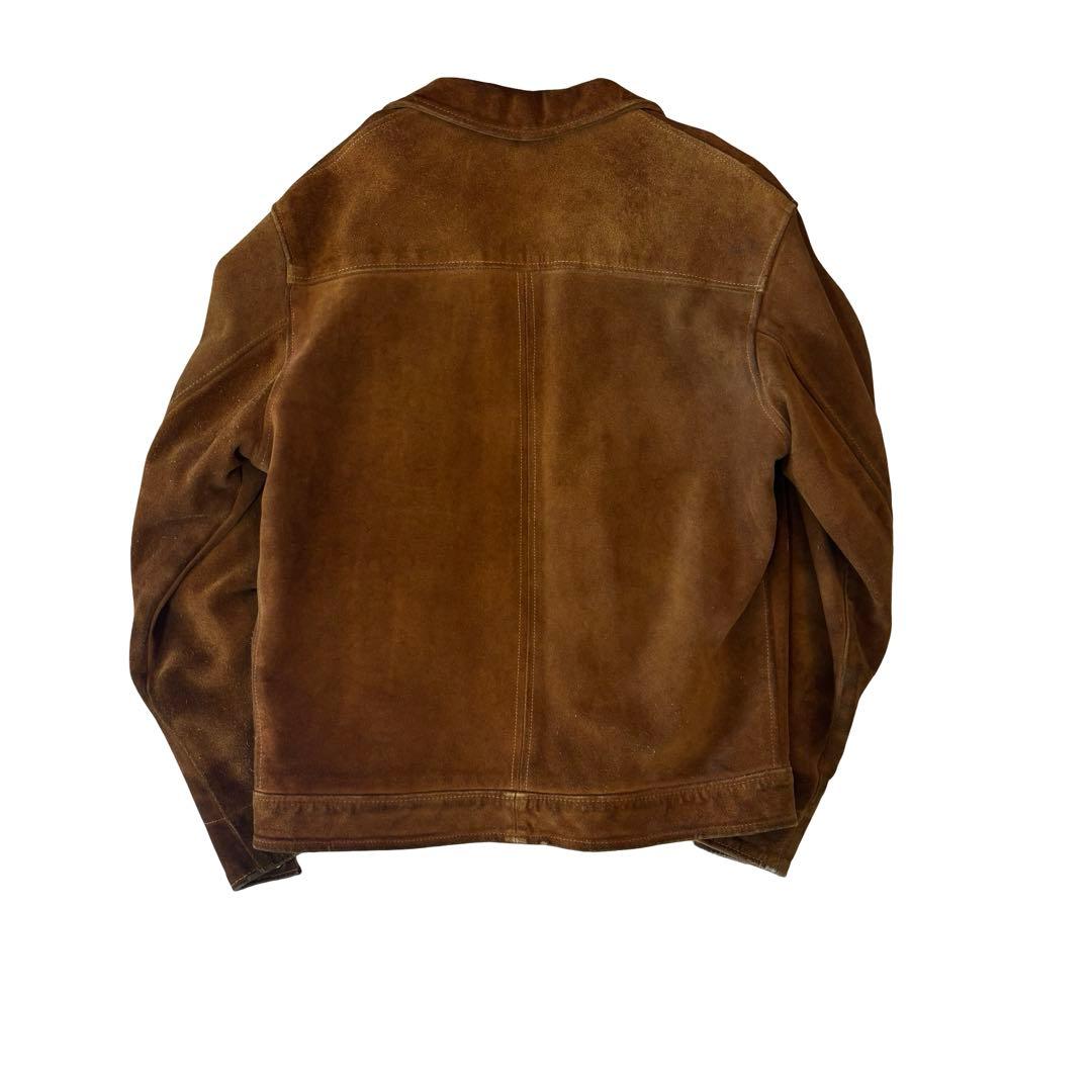 Schott ブラウン スエード シングルライダースジャケット