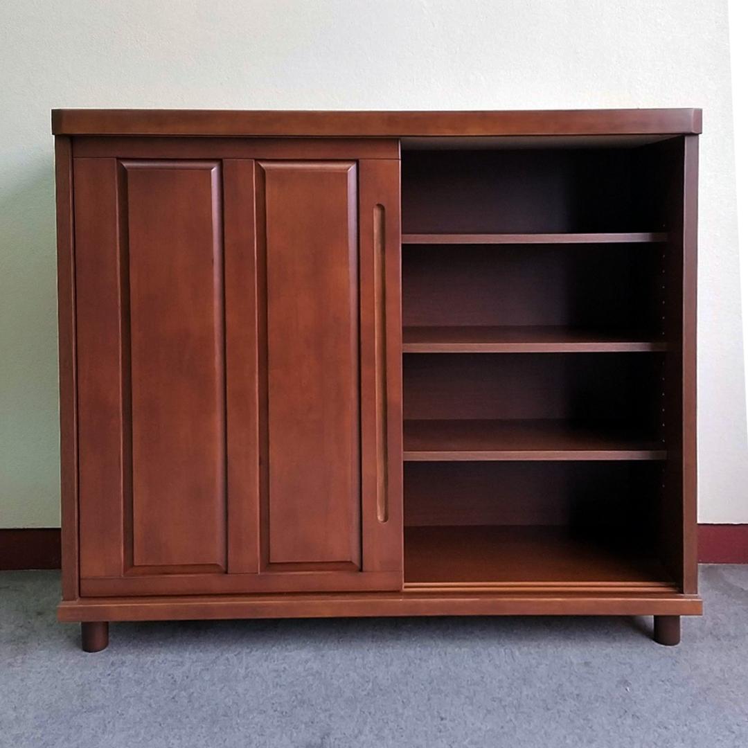 下駄箱 引戸 幅120cm 日本製 シューズボックス ランタナ120 ブラウン