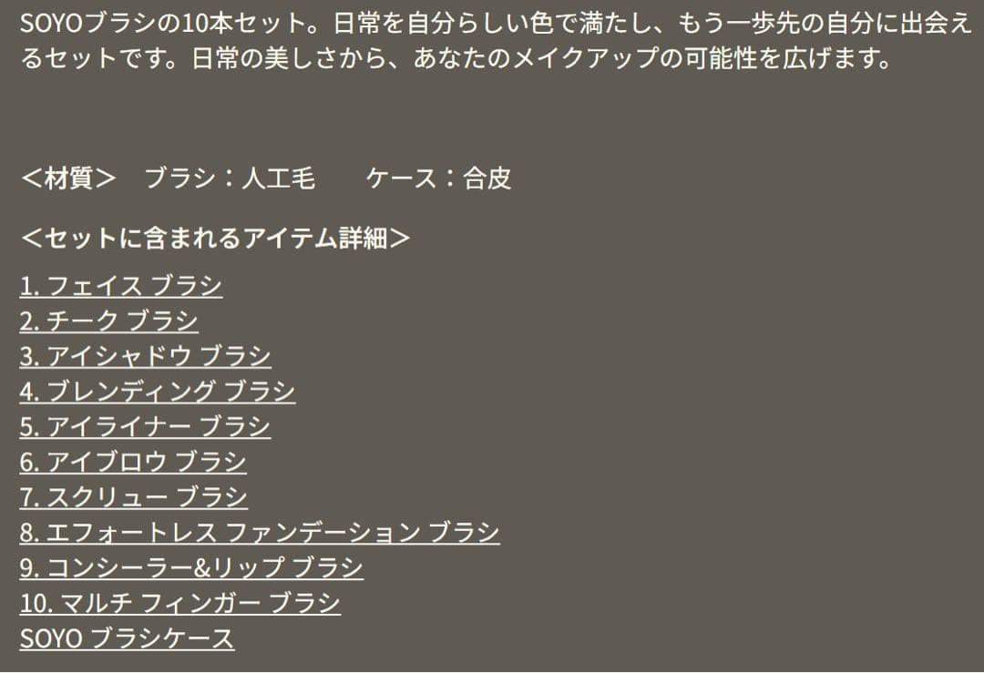 小田切ヒロ SOYOブラシ メイクブラシ +ブラシケース 熊野筆