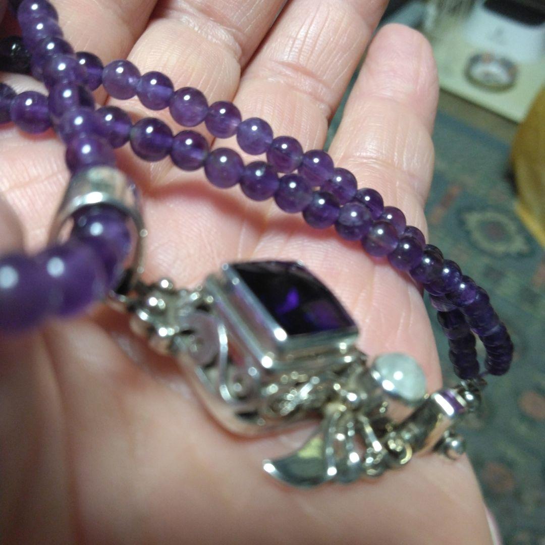 必要な方にお値下げ！シャンカリアメジストネックレス付き