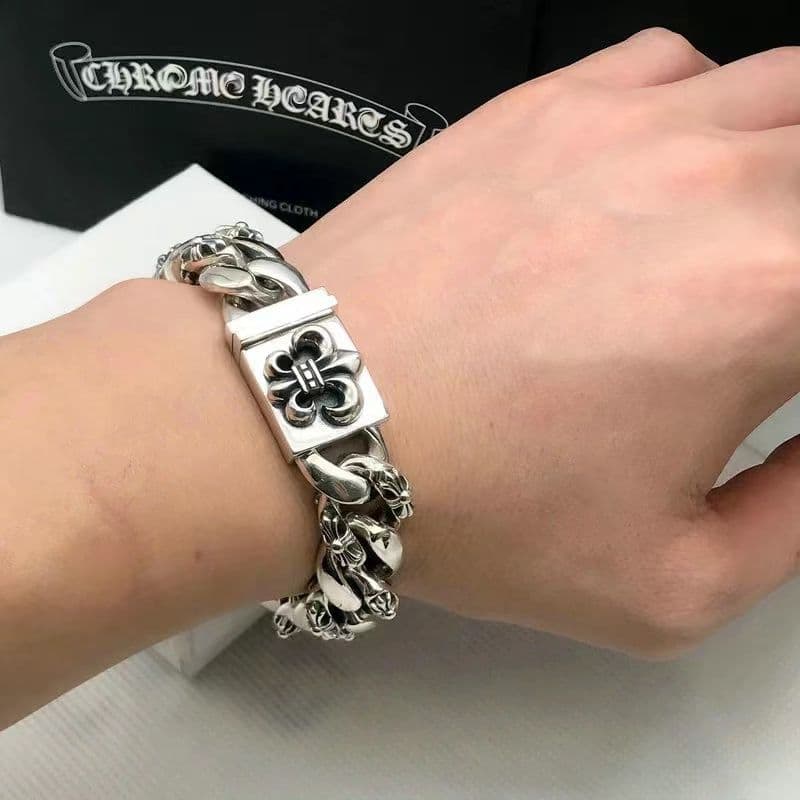 CHROME HEARTS フレア リンク ブレスレット 925 シルバー