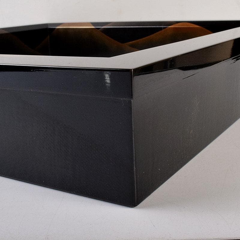 茶道具　中村恭蔵作　遠山蒔絵　炉縁　共箱　C　8117C