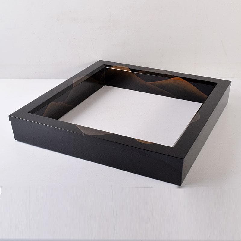 茶道具　中村恭蔵作　遠山蒔絵　炉縁　共箱　C　8117C