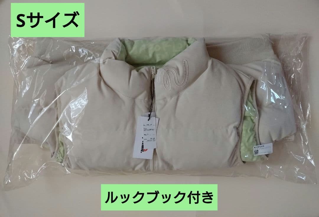 Nissy naptime 中綿リバーシブルベスト ライトベージュ＋ルックブック