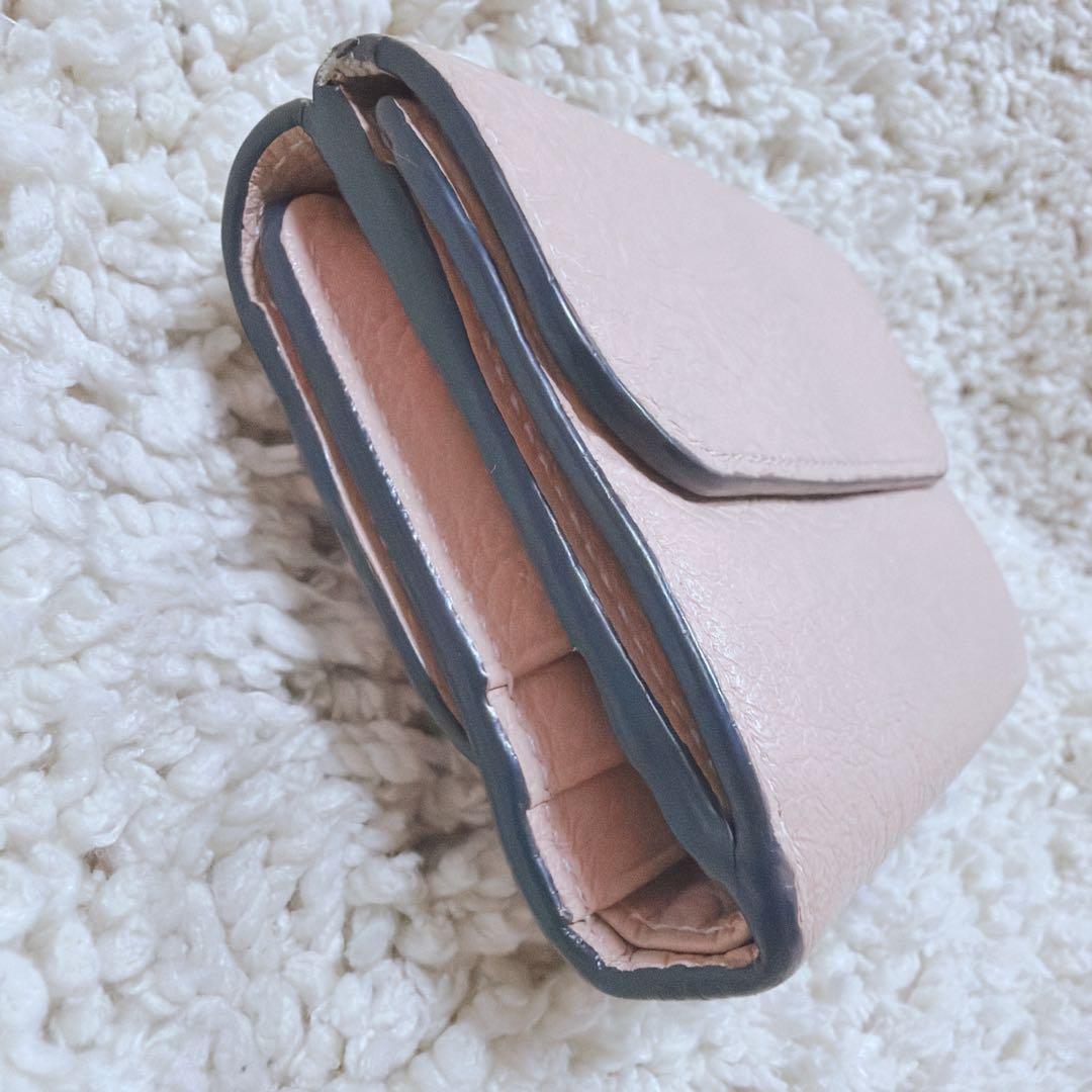 クロエ スモールトリフォールド ウォレット アルファベット 三つ折り財布 ピンク