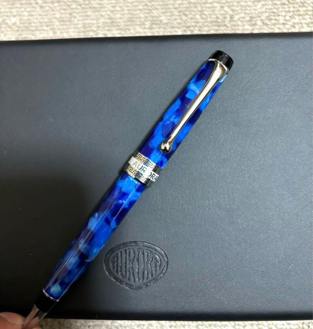 再再値下げ☆【ほぼ新品】アウロラ　オプティマボールペン　ブルーCT Aurora