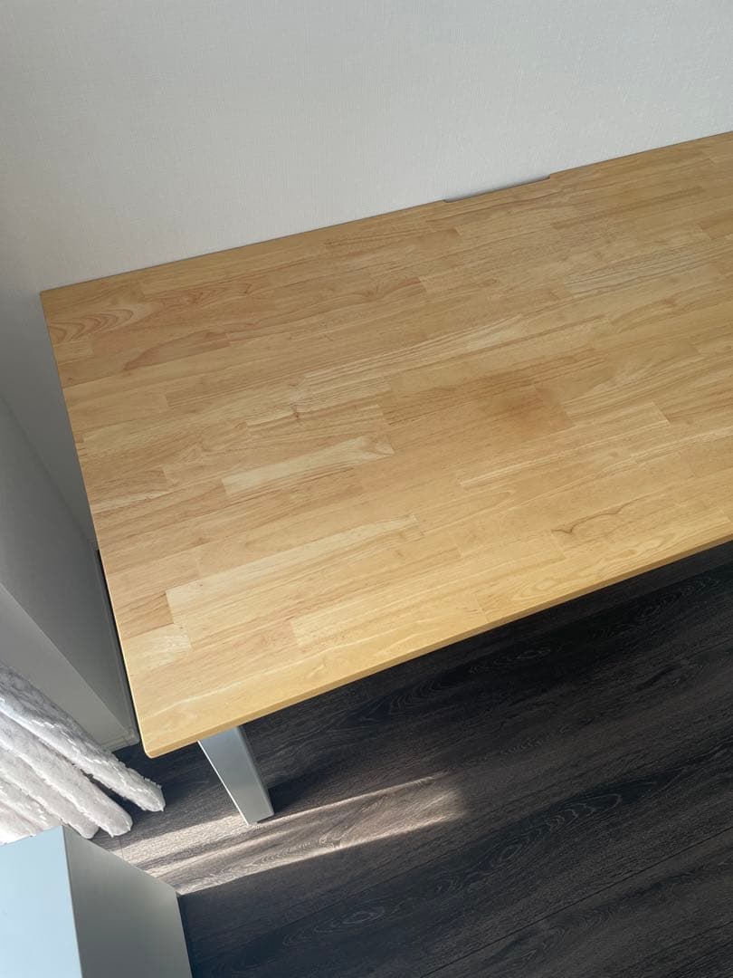 かなでもの　ラバーウッド（ナチュラル）テーブル　パソコンデスク　150センチ幅